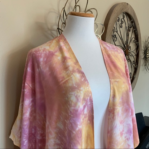 NWT TORRID Gorgeous Tie Dye Ruana - One Size - Swimsuit Cover Up - Picture 3 of 8